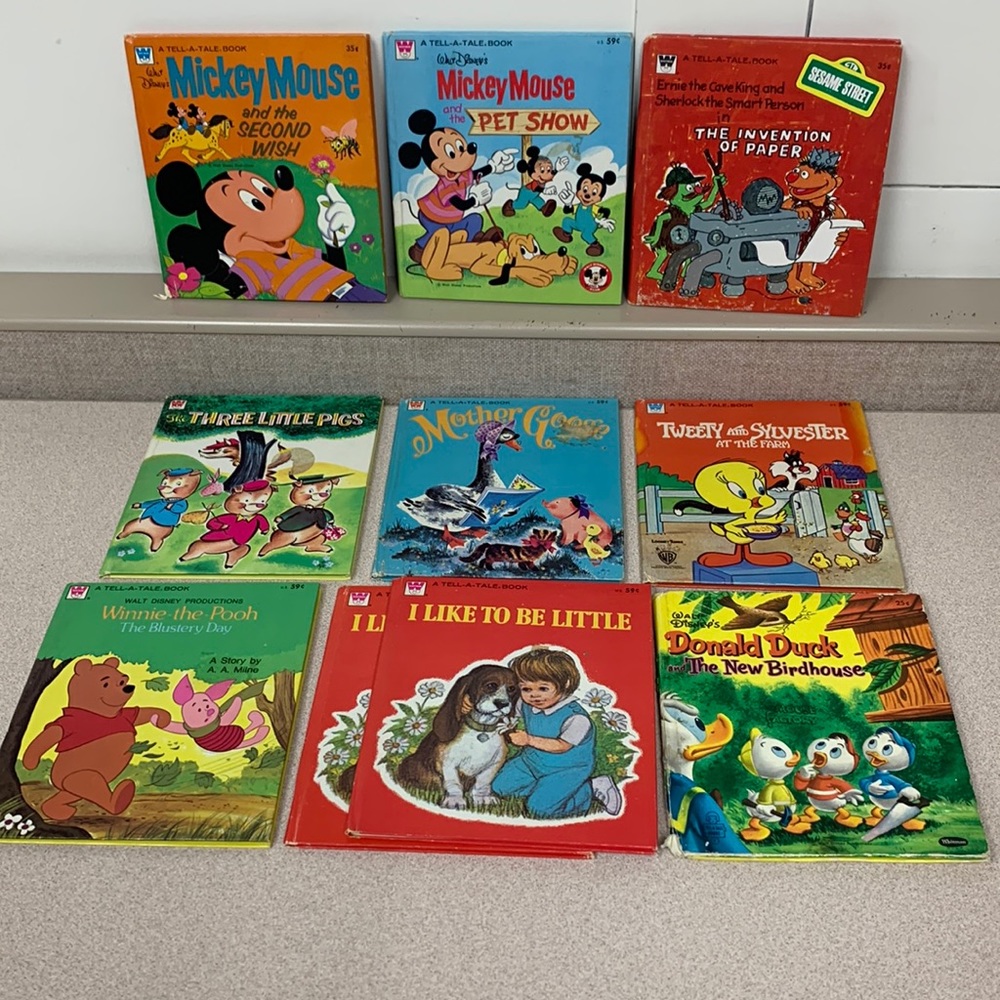 Whitman Tell A Tale 1956-1970’s books Disney, Pooh, Sesame Street, Looney Tunes